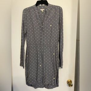 GAP polka dot long sleeve shirt dress XS